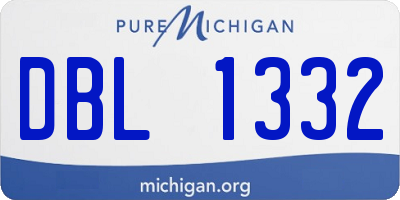 MI license plate DBL1332