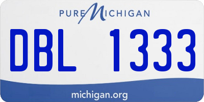 MI license plate DBL1333