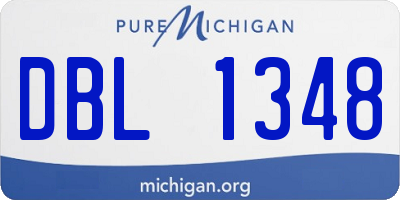 MI license plate DBL1348