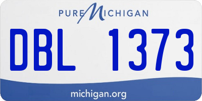 MI license plate DBL1373