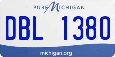 MI license plate DBL1380