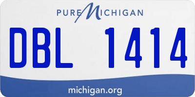 MI license plate DBL1414