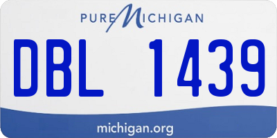 MI license plate DBL1439