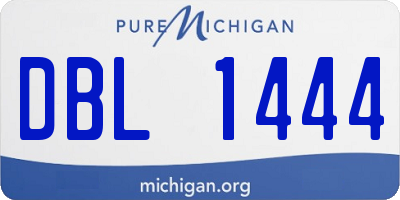 MI license plate DBL1444