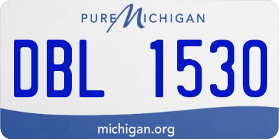 MI license plate DBL1530