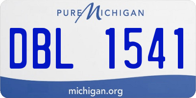 MI license plate DBL1541