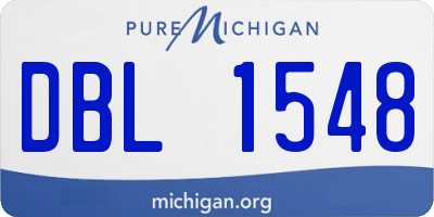 MI license plate DBL1548