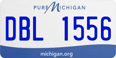MI license plate DBL1556