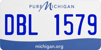 MI license plate DBL1579