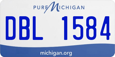 MI license plate DBL1584