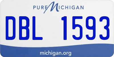 MI license plate DBL1593