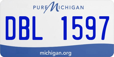 MI license plate DBL1597