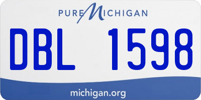 MI license plate DBL1598