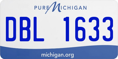 MI license plate DBL1633