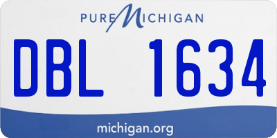 MI license plate DBL1634