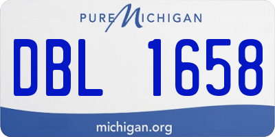 MI license plate DBL1658