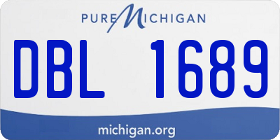 MI license plate DBL1689
