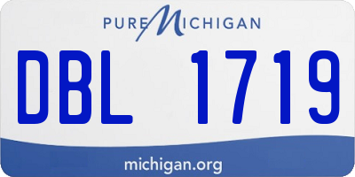 MI license plate DBL1719