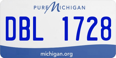 MI license plate DBL1728