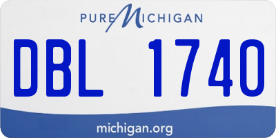 MI license plate DBL1740