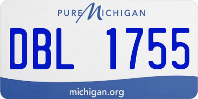 MI license plate DBL1755
