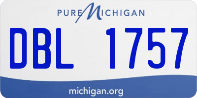 MI license plate DBL1757