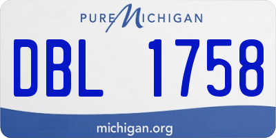 MI license plate DBL1758