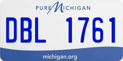 MI license plate DBL1761