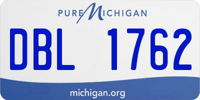MI license plate DBL1762