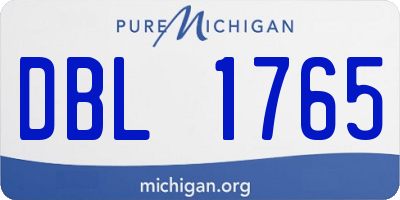 MI license plate DBL1765