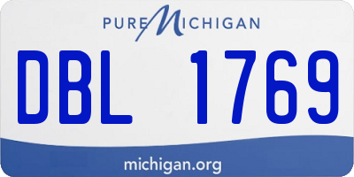MI license plate DBL1769