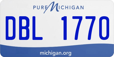 MI license plate DBL1770
