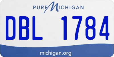 MI license plate DBL1784