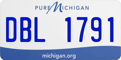 MI license plate DBL1791