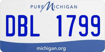 MI license plate DBL1799