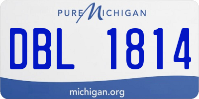 MI license plate DBL1814