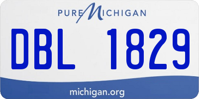 MI license plate DBL1829