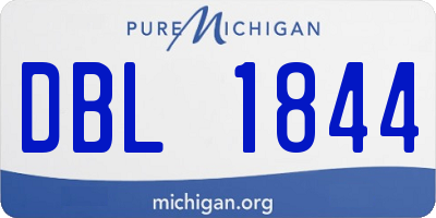MI license plate DBL1844