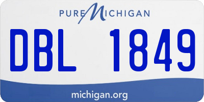 MI license plate DBL1849