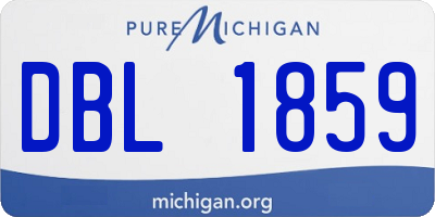 MI license plate DBL1859