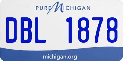 MI license plate DBL1878