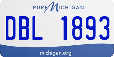 MI license plate DBL1893