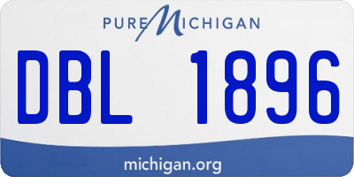 MI license plate DBL1896
