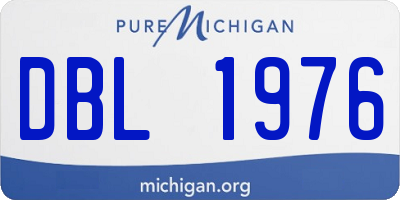 MI license plate DBL1976