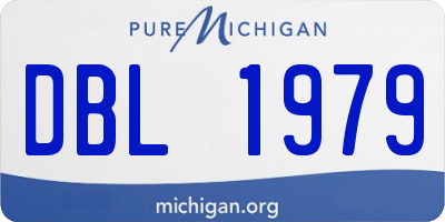 MI license plate DBL1979