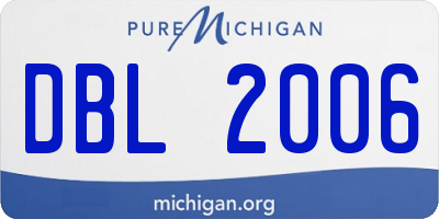 MI license plate DBL2006