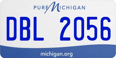 MI license plate DBL2056
