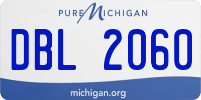 MI license plate DBL2060