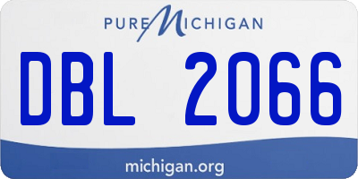 MI license plate DBL2066