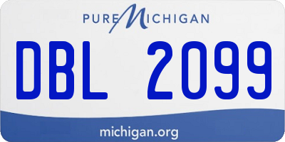 MI license plate DBL2099